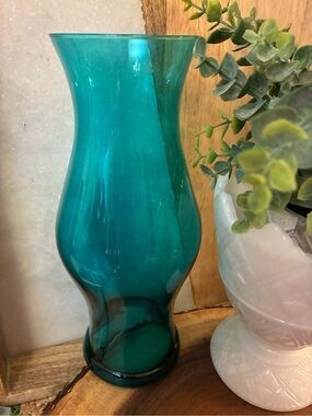 Teal Hurricane Glass- Home Accents Lanterns